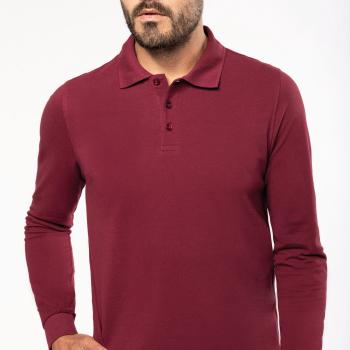 Men's long-sleeved polo shirt