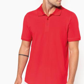 Men's short-sleeved piqué polo shirt