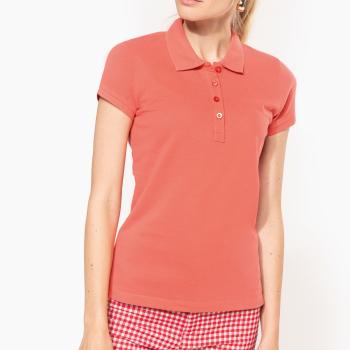 Ladies’ short-sleeved piqué polo shirt