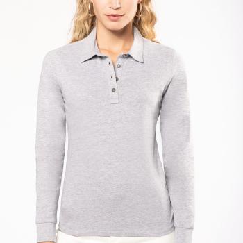 Ladies' long sleeve jersey polo shirt