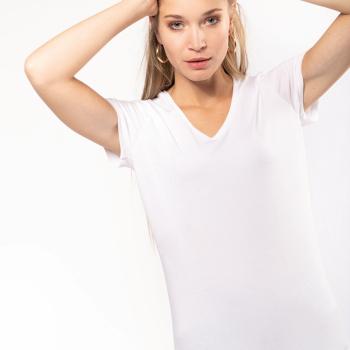 Ladies' V-neck short-sleeved t-shirt