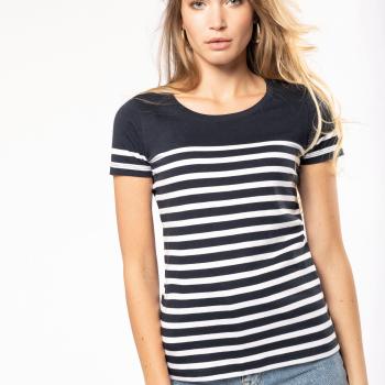 Ladies Organic crew neck sailor T-shirt