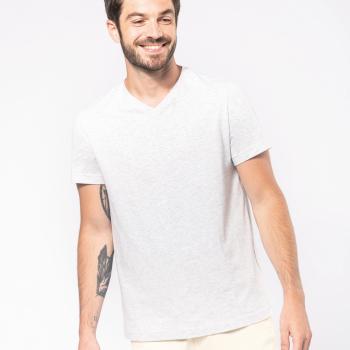 Men's short-sleeved V-neck T-shirt