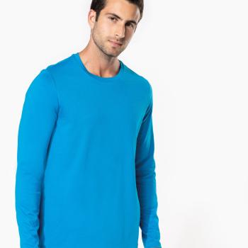 Men's long-sleeved crew neck T-shirt