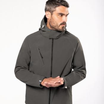 Men's detachable hooded softshell jacket