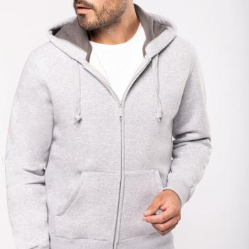 Full zip hooded sweatshirt