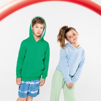 Sweat-shirt capuche contrastée enfant