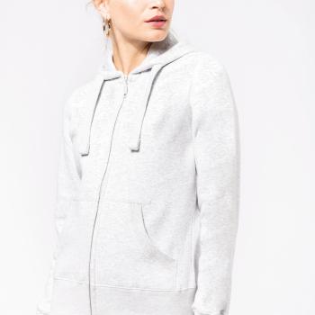 Sweat-shirt zippé capuche femme