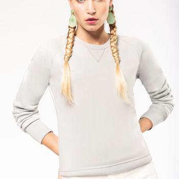 Ladies’ organic cotton crew neck raglan sleeve sweatshirt