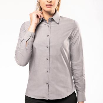 Ladies' long-sleeved Oxford shirt