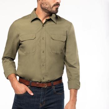 Men's long-sleeved safari shirt