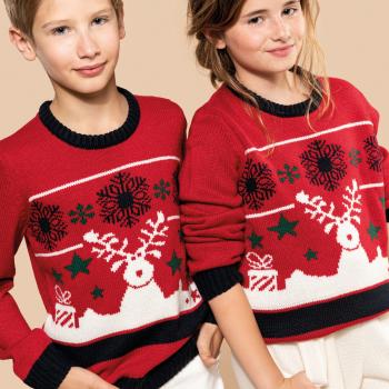 Kids’ crew neck Christmas jumper