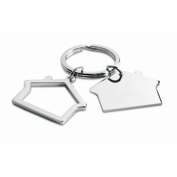 Metal key ring house shape     KC6486-17