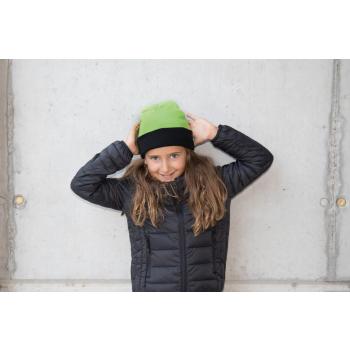 Bonnet enfant bicolore avec revers