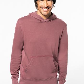 French terry hooded sweatshirt