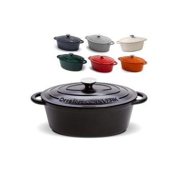Orrefors Jernverk Enamelled Oval Iron Pan 3.5L
