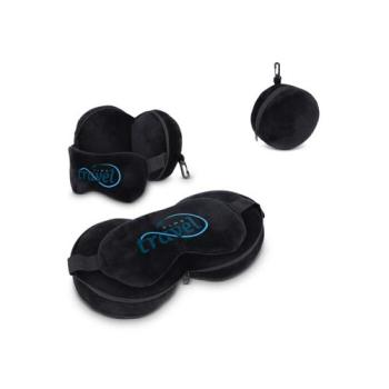 Travel eyemask pillow with zippered case