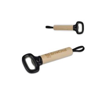 Black bottle opener wooden handle