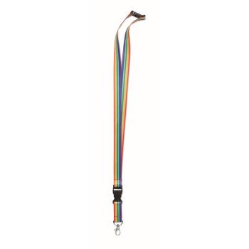 Rainbow RPET lanyard           MO6423-99