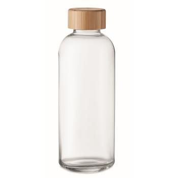 Glass bottle 650ml, bamboo lid MO6426-22