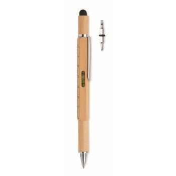 Spirit level pen in bamboo     MO6559-40