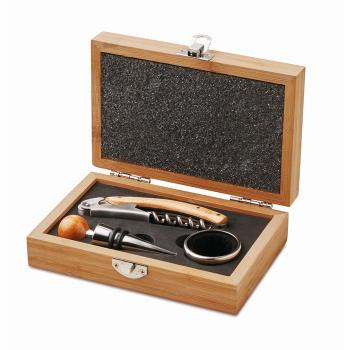 Wine set in bamboo box         MO8147-40