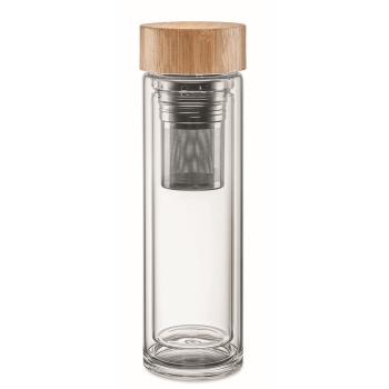 Double wall glass bottle 400ml MO9420-22