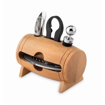 4 pcs wine set in wooden stand MO9523-40