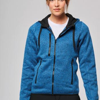 Ladies’ heather hooded jacket