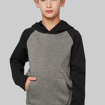 Kids' two-tone hooded sweatshirt