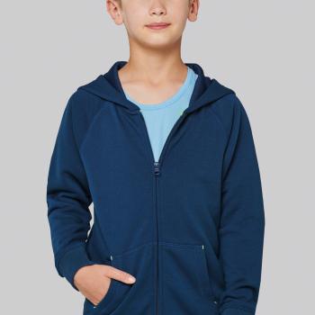 Kids zipped fleece hoodie