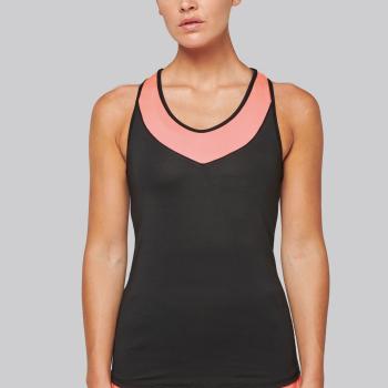 Ladies' two-tone padel tank top