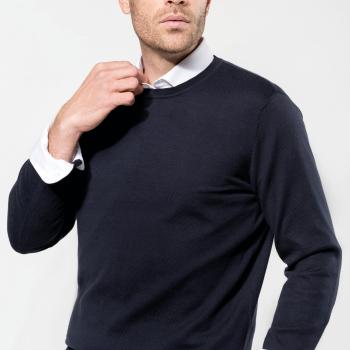 Men’s crew neck Supima® jumper