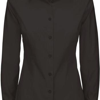 Ladies' Black Tie Stretch Shirt