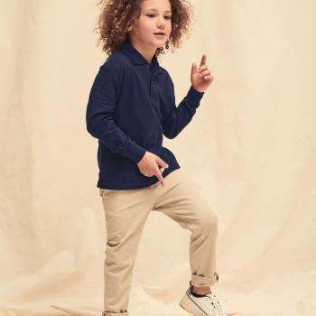 65/35 Kids' long-sleeved polo shirt