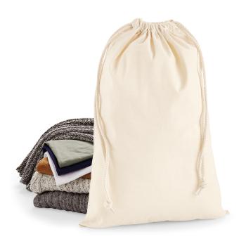 Drawstring carry handle bag in premium cotton