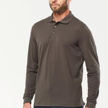 Men's long-sleeved polo shirt