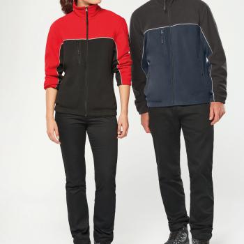 Unisex eco-friendly two-tone polarfleece jacket