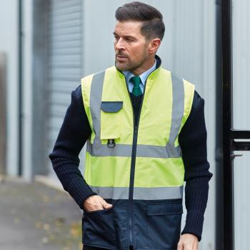 Hi-vis padded bodywarmer