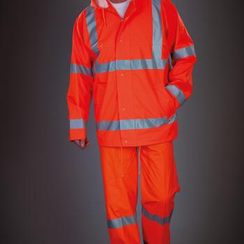 Hi-Vis Soft Flex Breathable Rain Jacket 