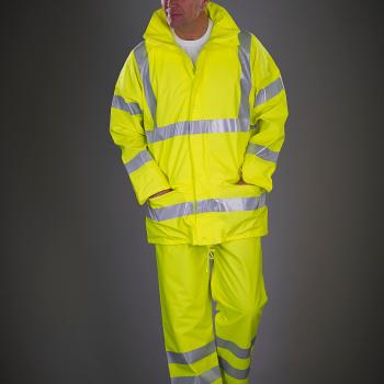 Hi-Vis Soft Flex Breathable Rain Trousers