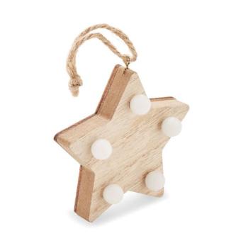 Wooden weed star with lights LALIE