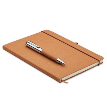 Carnet en cuir recyclé et stylo ELEGANOTE