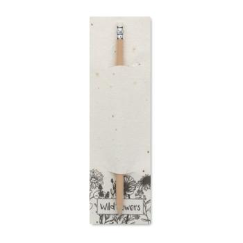 Natural pencil in seeded pouch PENSEED