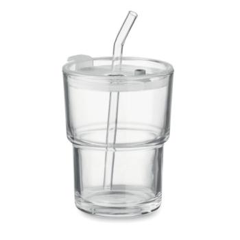 Gobelet verre et paille 400ml SIP