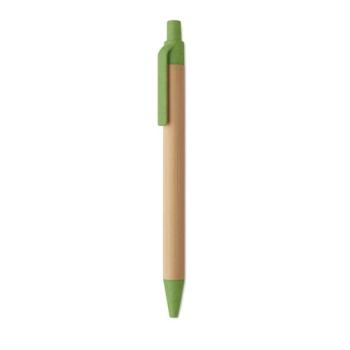 ITEA COLOUR Push button ball pen in bamboo