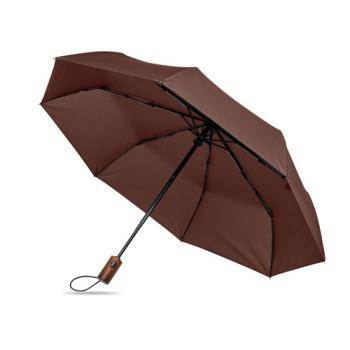RAYNA FOLD 21" auto umbrella wood handle