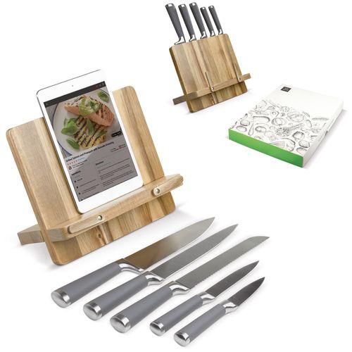 Cooking book standard with 5 knives