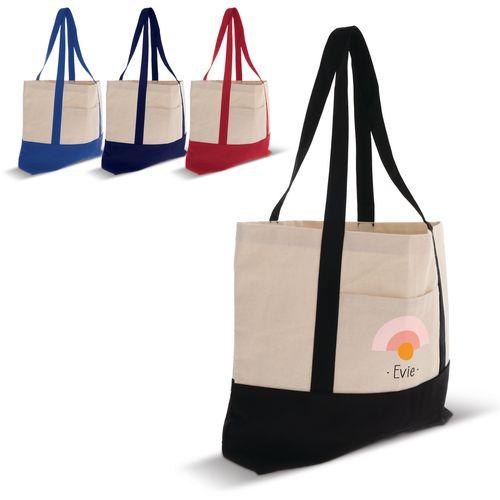 Beach bag OEKO-TEX® cotton 280g/m² 42x10x30cm