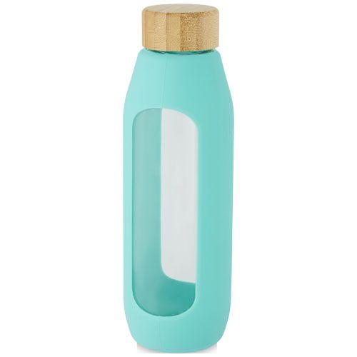 Bouteille Tidan de 600 ml en verre borosilicate avec grip en silicone